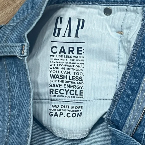 Gap Kick Fit High Rise Classic Blue Distressed Women Jeans size 31 / 12L - Picture 5 of 5